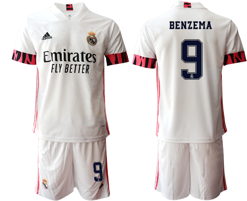 Men 2020-2021 club Real Madrid home #9 white Soccer Jerseys1